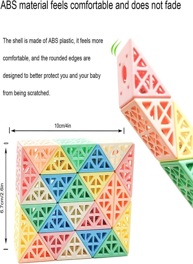 Qwick Click 1PC Snake Fidget Toy Cube Twist Puzzle 24 Wedges, Large Size Hollow Out Macaron Magic Snake Toy Brain Teaser Stocking Stuffers Party Favors Game Goodie Bags Fillers for Kids Adults Teens - Image 4
